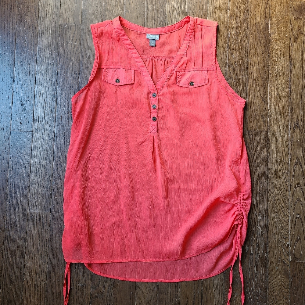 Sheer Sleeveless Blouse
